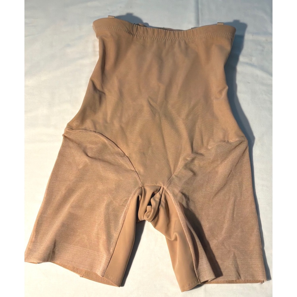 Honeylove SuperPower Short Sand Beige High Waisted Shapewear Size Large